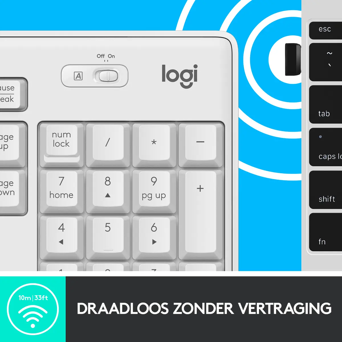 DT Logitech MK295 Silent Wit Wireless Retail - Afbeelding 10