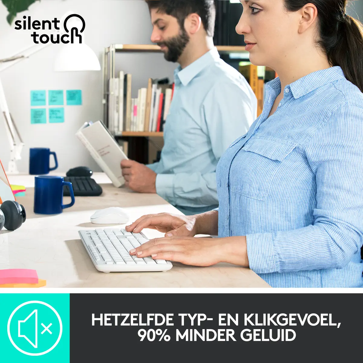 DT Logitech MK295 Silent Wit Wireless Retail - Afbeelding 7