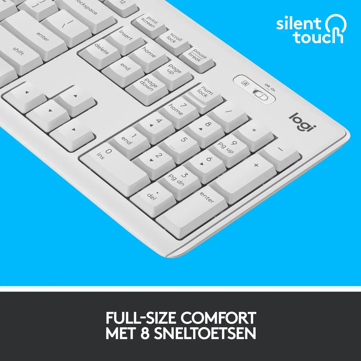 DT Logitech MK295 Silent Wit Wireless Retail - Afbeelding 8