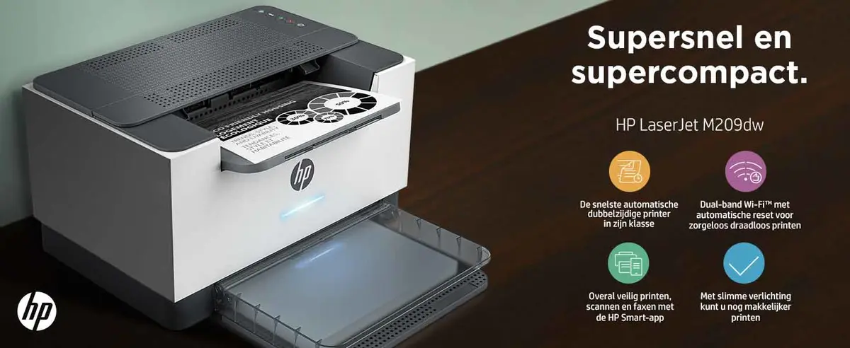 HP LaserJet M209dw MONO / WLAN / LAN / Wit-Zwart - Afbeelding 7