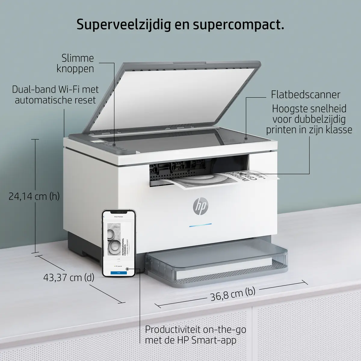 HP LaserJet MFP M234dw MONO/AIO /WLAN/LAN/Wit-Zwart - Afbeelding 10
