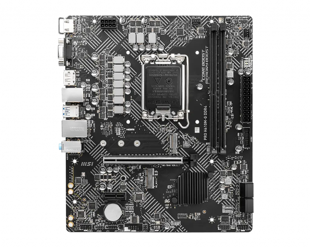 MSI 1700 H610M-G DDR4 PRO - DDR4/M.2/DP/HDMI/VGA/µATX - Afbeelding 2