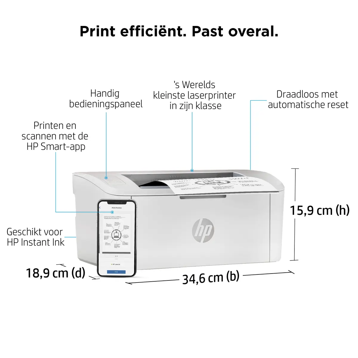 HP LaserJet M110w MONO / WLAN/ Wit - Afbeelding 16