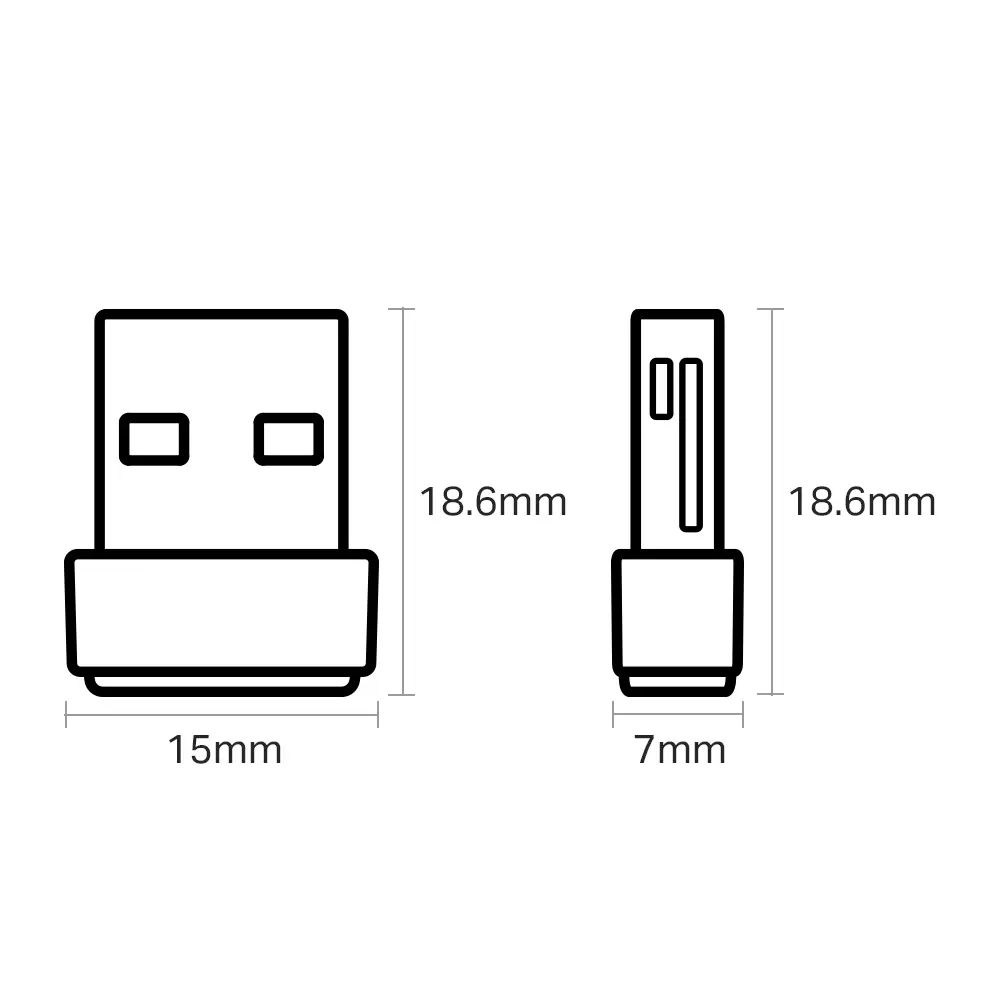 AC 600 WiFi 5 USB 2.0 TP-Link Archer T2U Nano. - Afbeelding 4