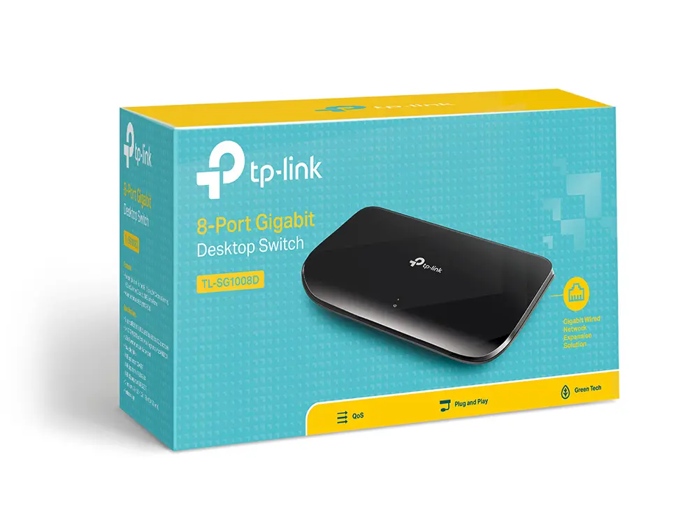 8Port 1Gbps Kunstof behuizing TP-Link. - Afbeelding 6