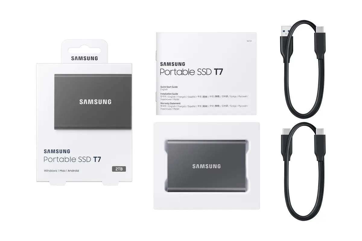 2TB Samsung T7 NVMe/Grijs/USB-C/1050/1000 - Afbeelding 12