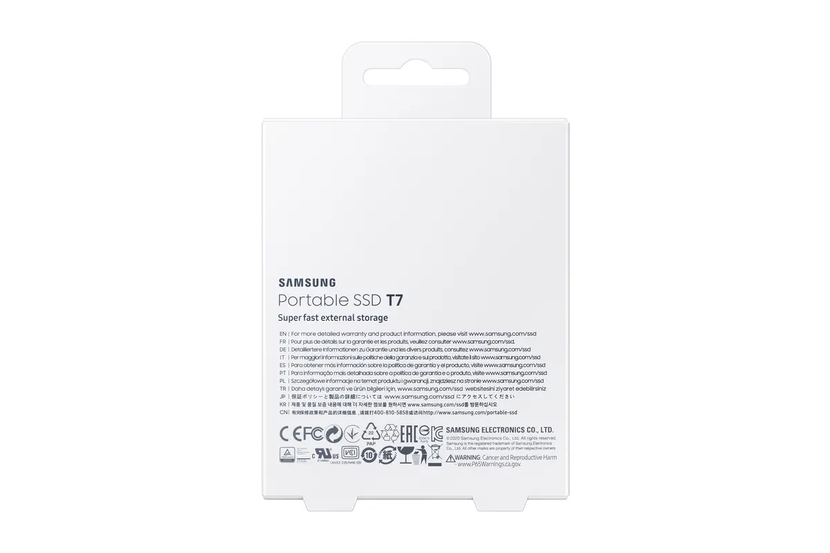 2TB Samsung T7 NVMe/Grijs/USB-C/1050/1000 - Afbeelding 9