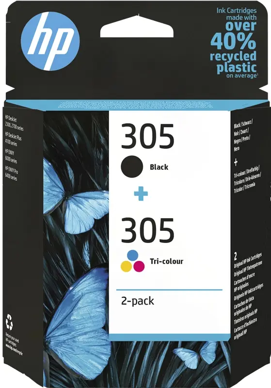 HP No.305 2-Pack 120/100 pagina´s (Origineel)