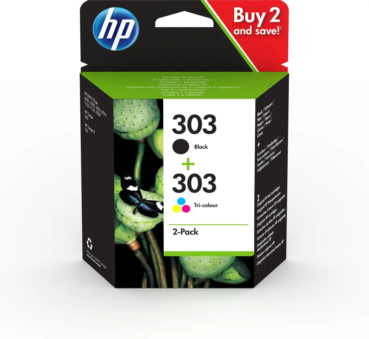 HP No.303 2-Pack 200/165 pagina´s (Origineel) - Afbeelding 2