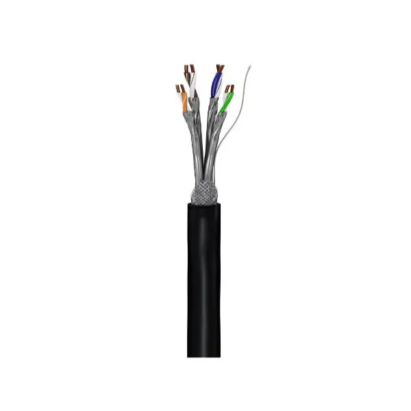 Cat7 Outdoor 100m. S/FTP Zwart Goobay AWG23 Cu