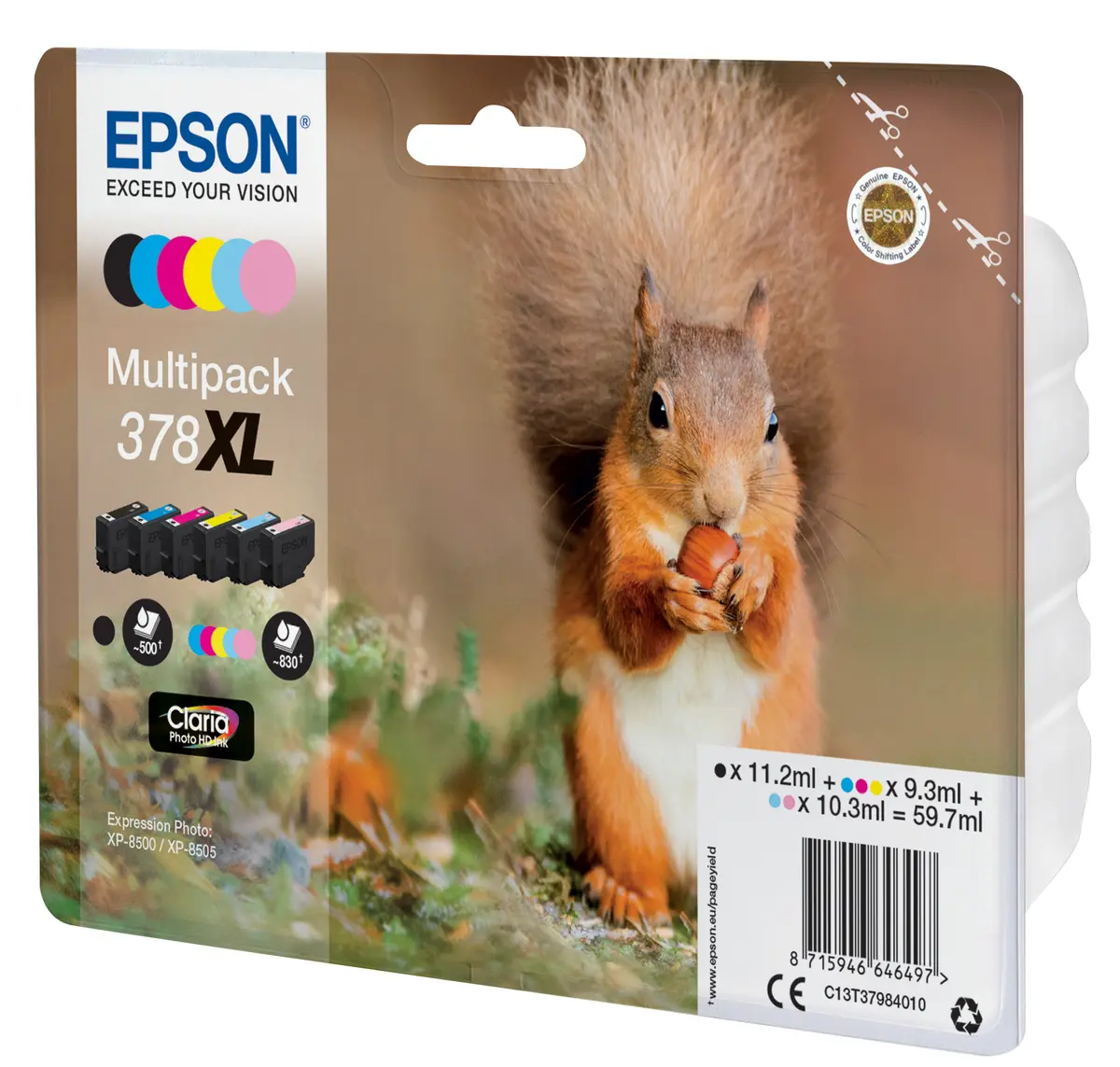 Epson 378XL Multipack Zwart+5 kleuren 59,7ml (Origineel) - Afbeelding 2