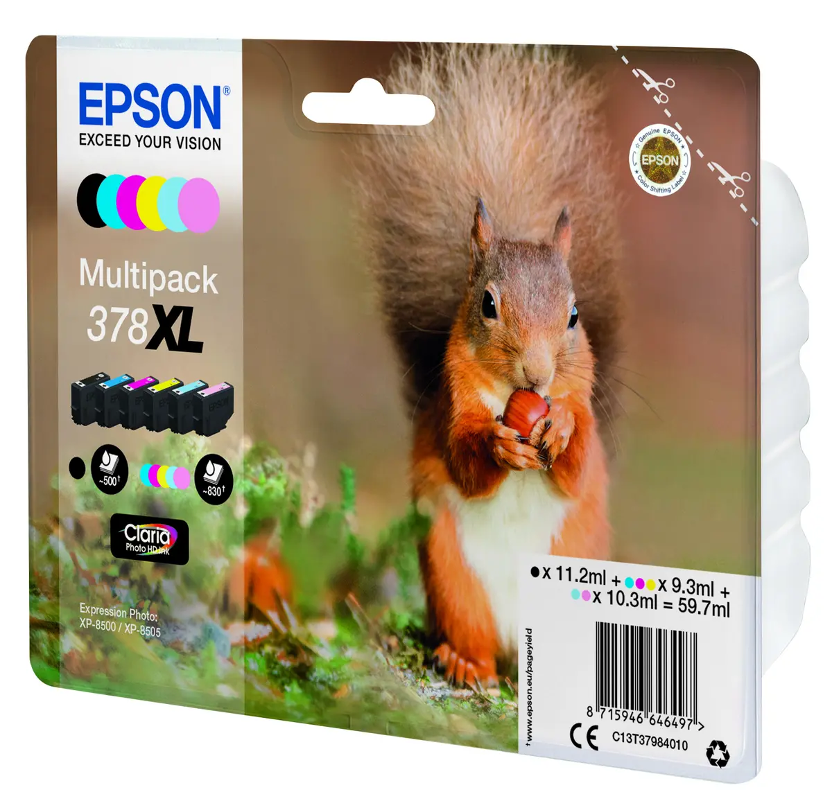 Epson 378XL Multipack Zwart+5 kleuren 59,7ml (Origineel) - Afbeelding 3