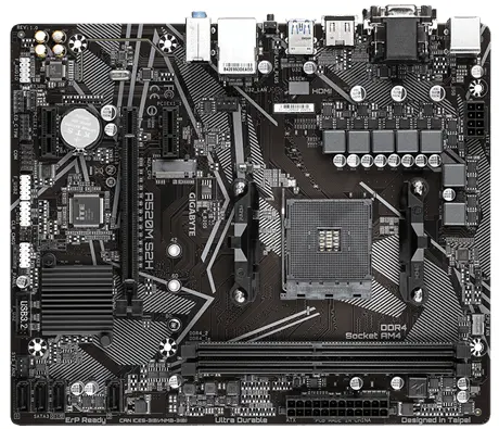 Gigabyte AM4 A520M S2H - DDR4/M.2/DP/HDMI/DVI/VGA/µATX - Afbeelding 2