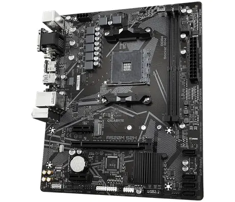 Gigabyte AM4 A520M S2H - DDR4/M.2/DP/HDMI/DVI/VGA/µATX - Afbeelding 4