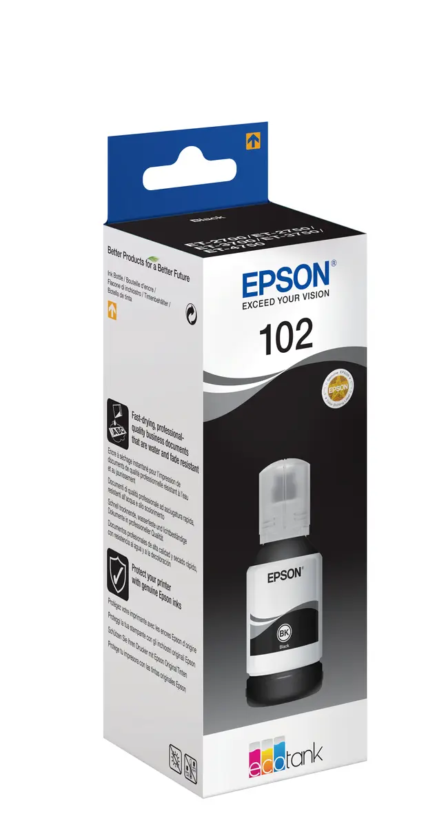 Epson 102 EcoTank Inktfles Zwart 127,0ml (Origineel) - Afbeelding 2
