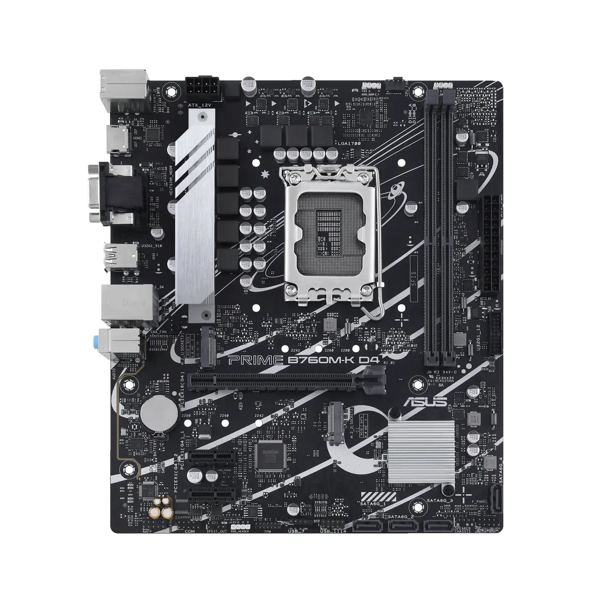 ASUS 1700 B760M-K D4 PRIME - DDR4/2xM.2/HDMI/VGA/µATX