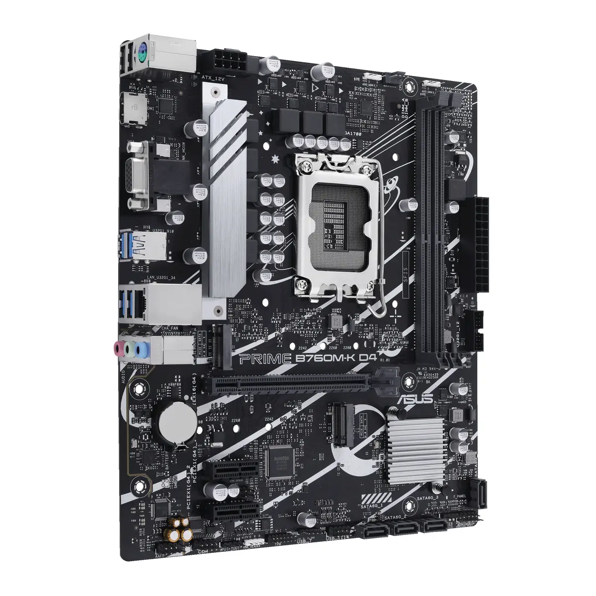 ASUS 1700 B760M-K D4 PRIME - DDR4/2xM.2/HDMI/VGA/µATX - Afbeelding 2