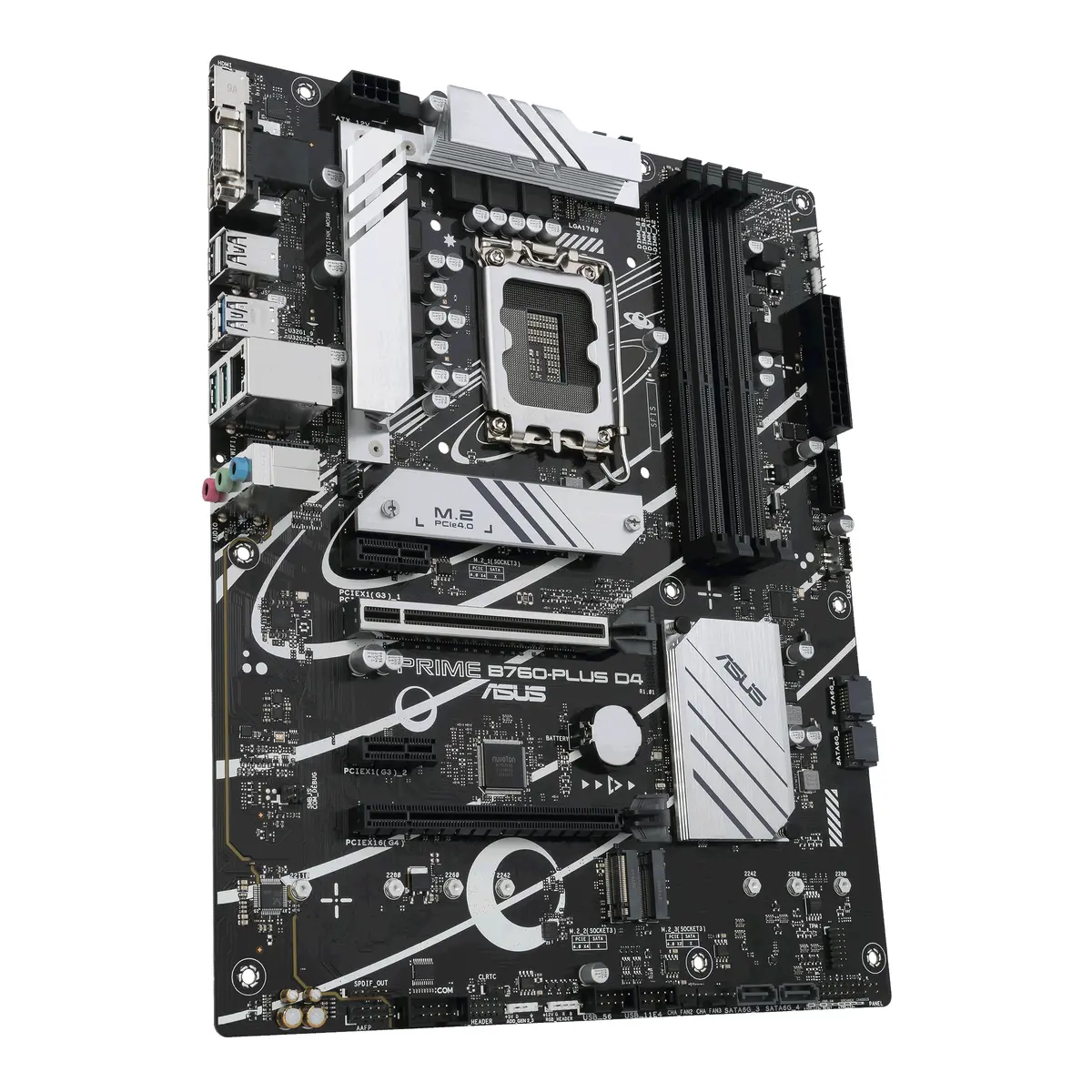 ASUS 1700 B760-PLUS D4 PRIME - DDR4/3xM.2/DP/HDMI/VGA/ATX - Afbeelding 3