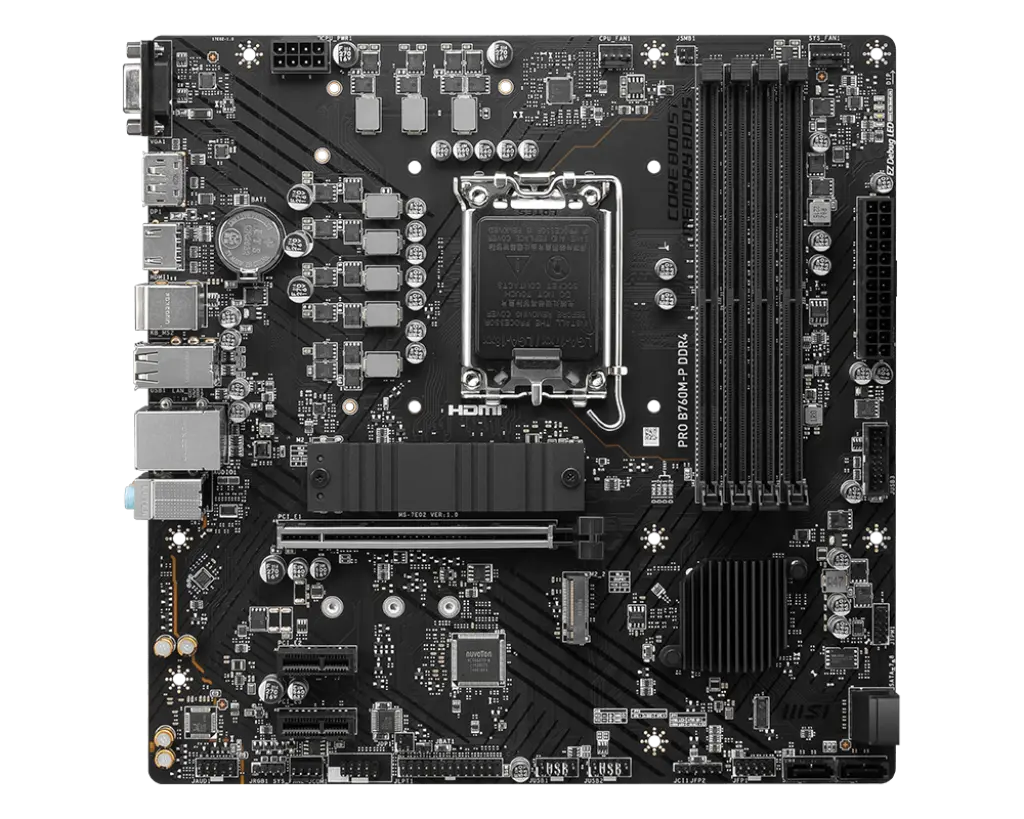 MSI 1700 B760M-P DDR4 PRO - DDR4/2xM.2/DP/HDMI/VGA/µATX - Afbeelding 2