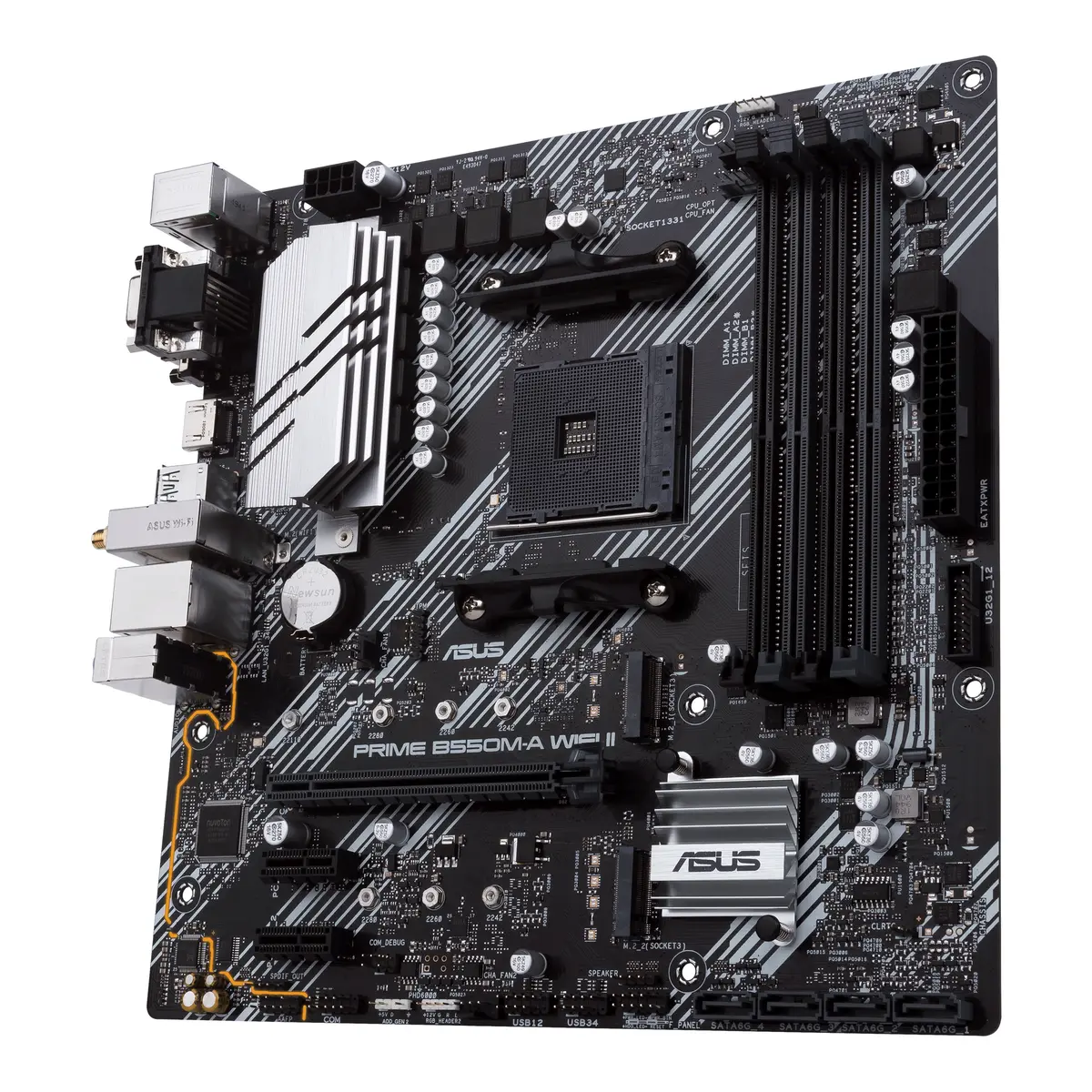 ASUS AM4 B550M-A WIFI II PRIME - DDR4/2xM.2/HDMI/DVI/VGA - Afbeelding 4