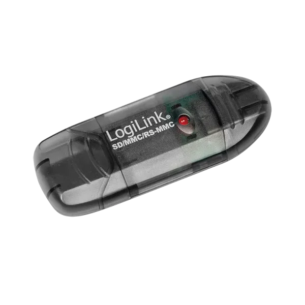USB-A 2.0 LogiLink Micro-SD / SDHC / MMC / RS-MMC Zwart
