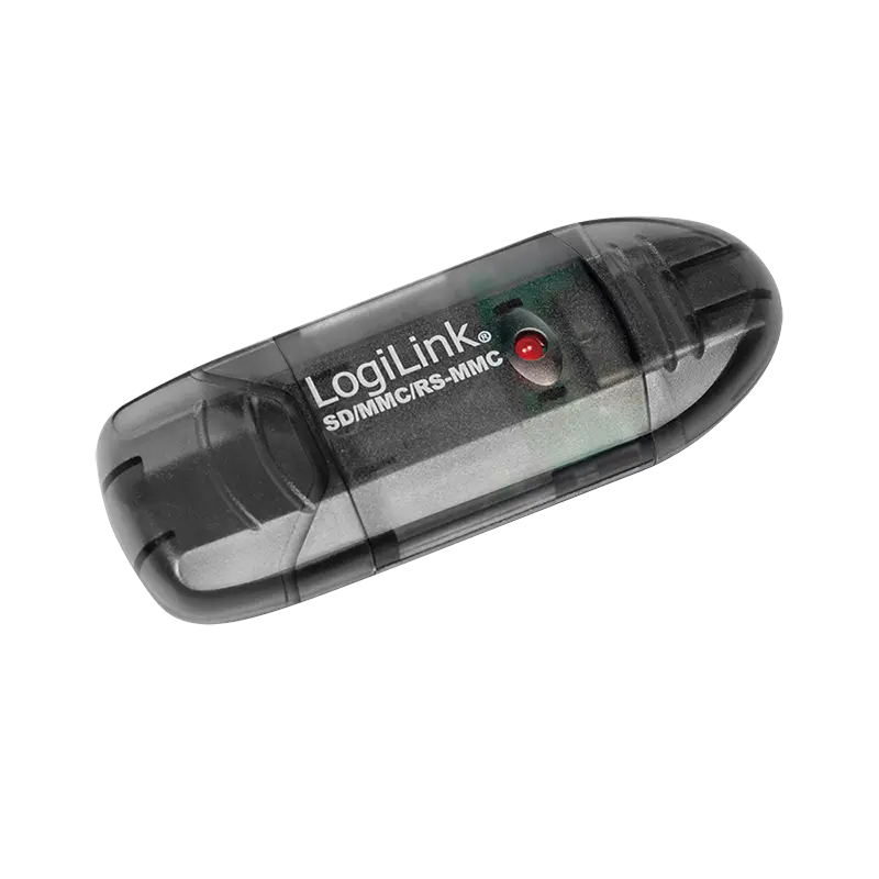 USB-A 2.0 LogiLink Micro-SD / SDHC / MMC / RS-MMC Zwart