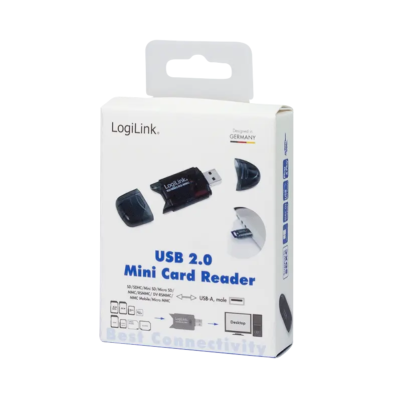 USB-A 2.0 LogiLink Micro-SD / SDHC / MMC / RS-MMC Zwart - Afbeelding 6