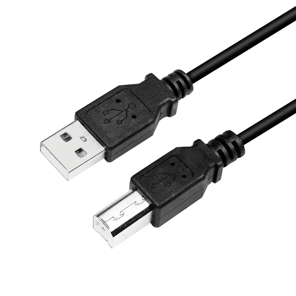 USB-A 2.0 (M) --> USB-B 2.0 (M) 2.00m LogiLink Zwart