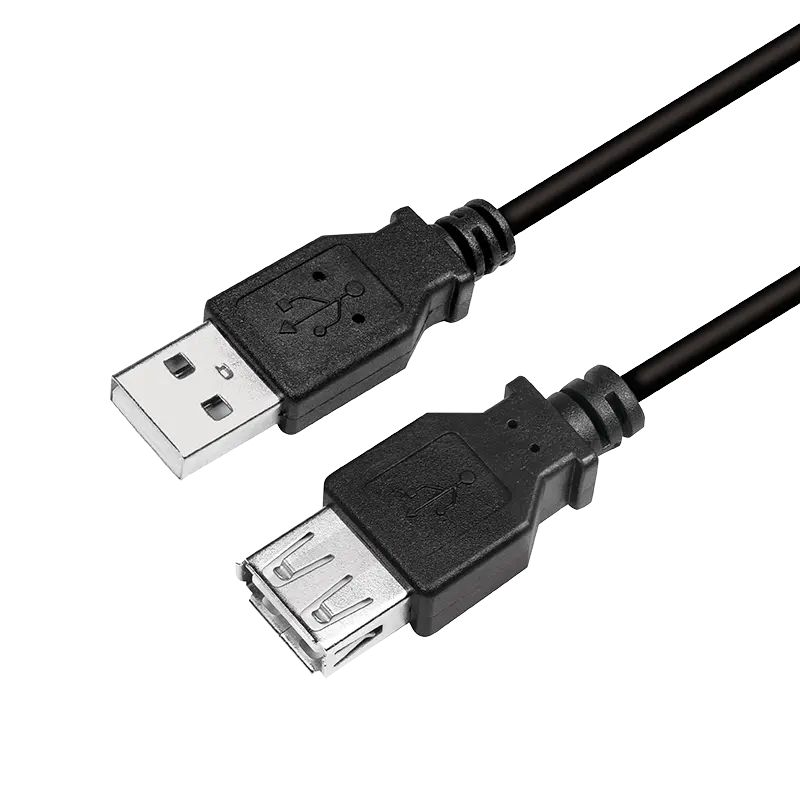 USB-A 2.0 (M) --> (F) 5.00m Verlenging LogiLink Zwart