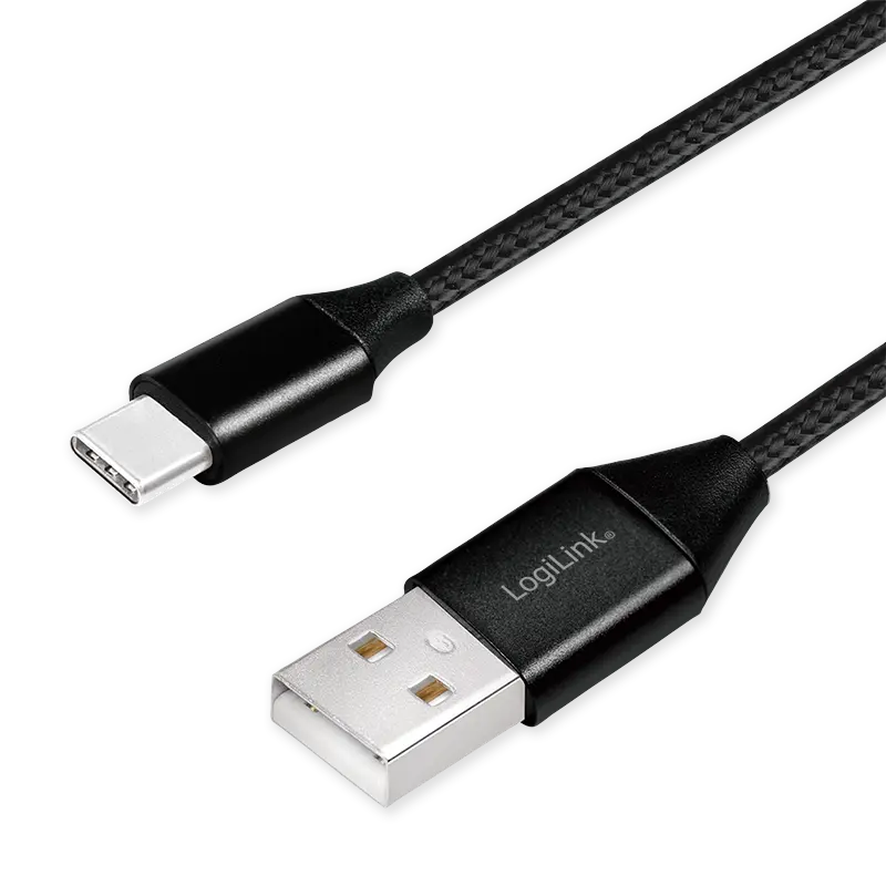 USB-C 2.0 (M)  USB-A (M) 0.30m LogiLink Zwart