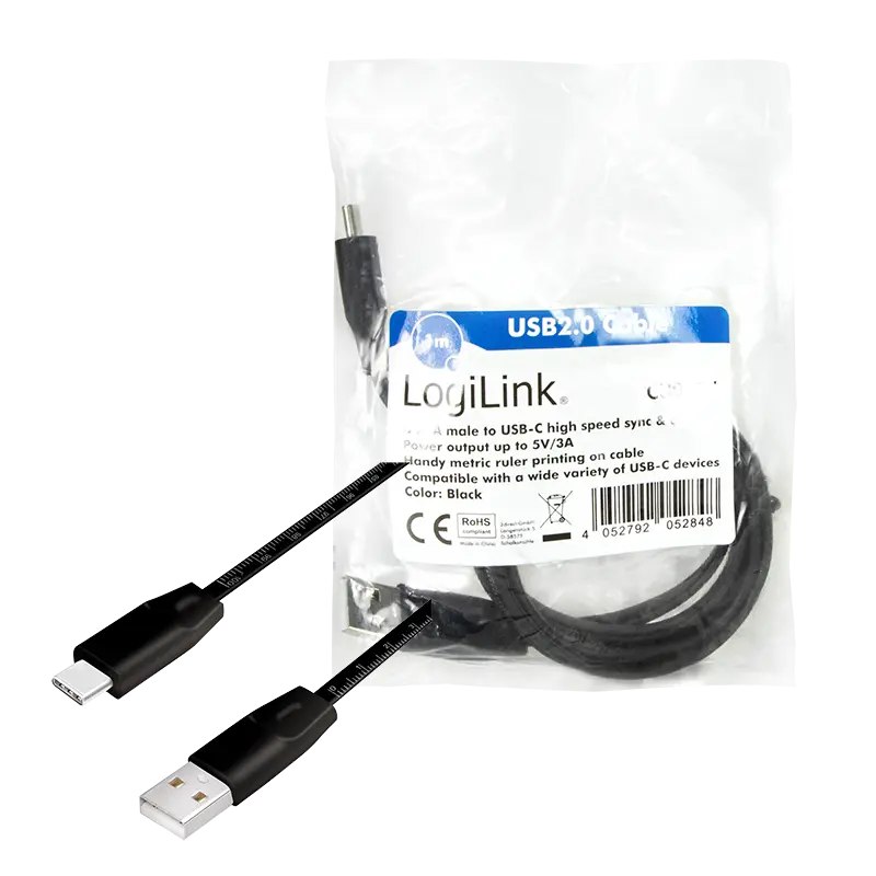 USB-C 2.0 (M) USB-A (M) 1.00m LogiLink Zwart - Afbeelding 7