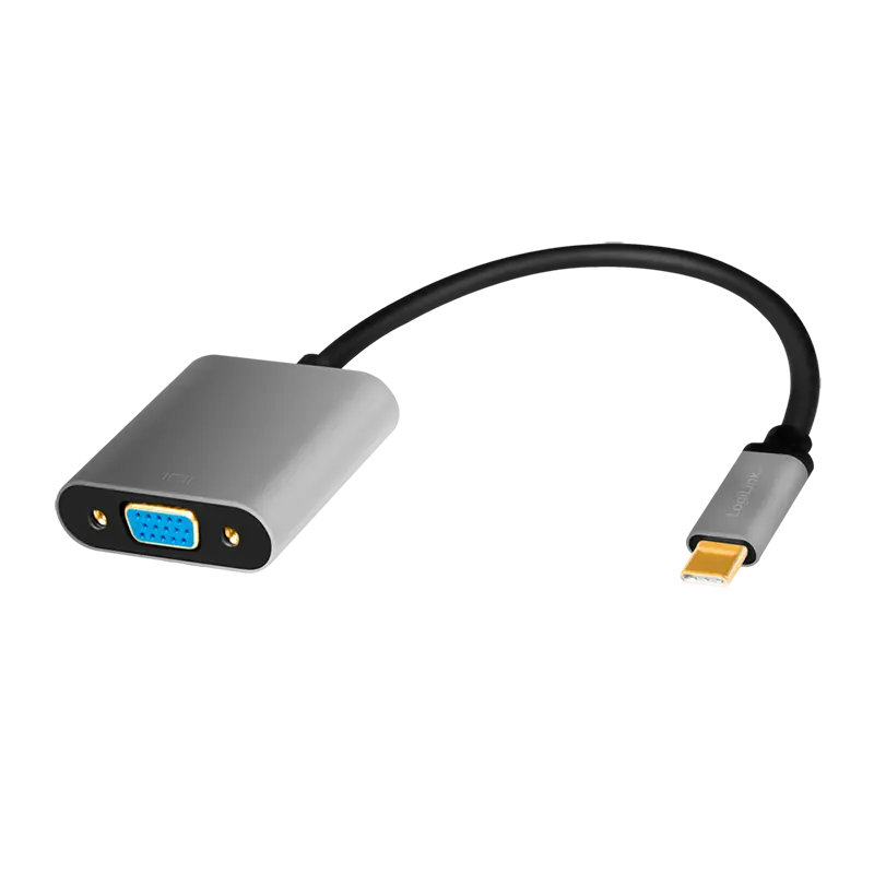 USB-C 3.2 (M) --> VGA (F) 0.15m LogiLink 1080p