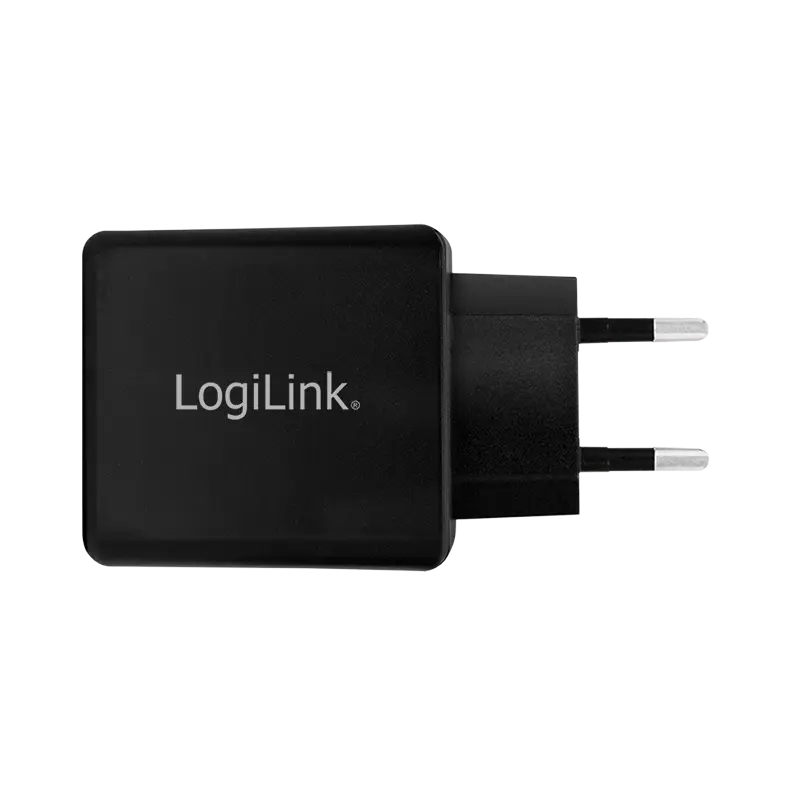 Lader 230V 2xUSB-A 12W LogiLink Zwart - Afbeelding 2