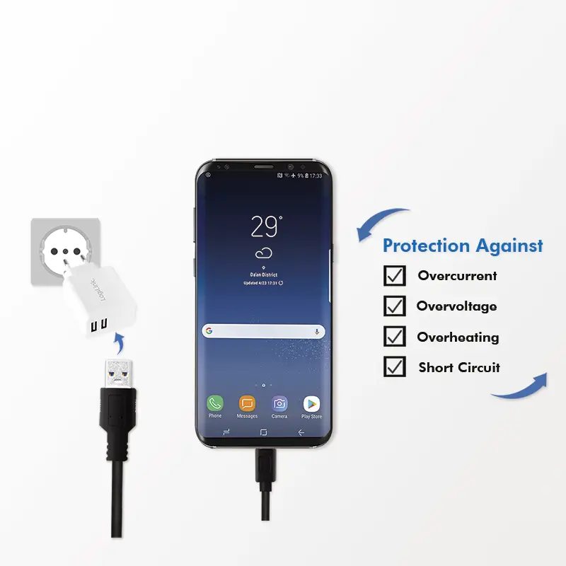 Lader 230V 2xUSB-A 12W LogiLink Zwart - Afbeelding 4