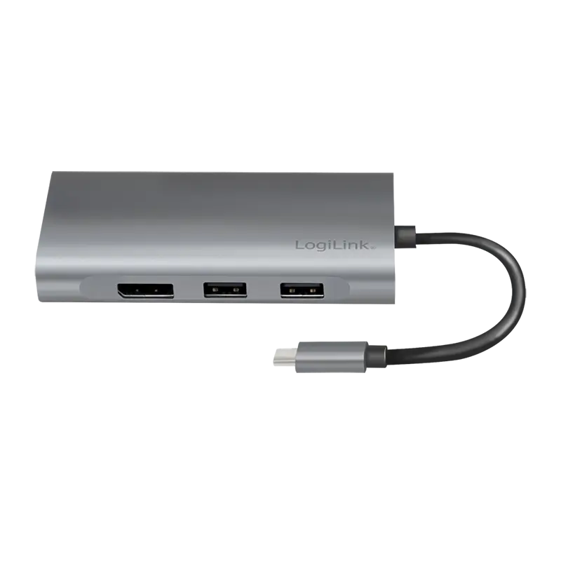 Docking 2xVideo Logilink USB-C, 100W, 4K, 8 Port - Afbeelding 4