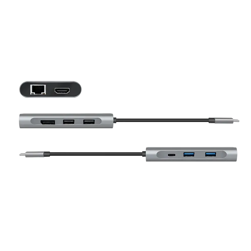 Docking 2xVideo Logilink USB-C, 100W, 4K, 8 Port - Afbeelding 6