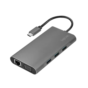 Docking 2xVideo Logilink USB-C, 100W, 4K, 10 Port