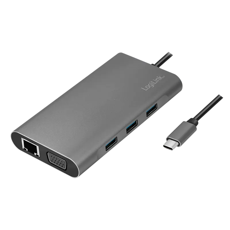 Docking 2xVideo Logilink USB-C, 100W, 4K, 10 Port - Afbeelding 2