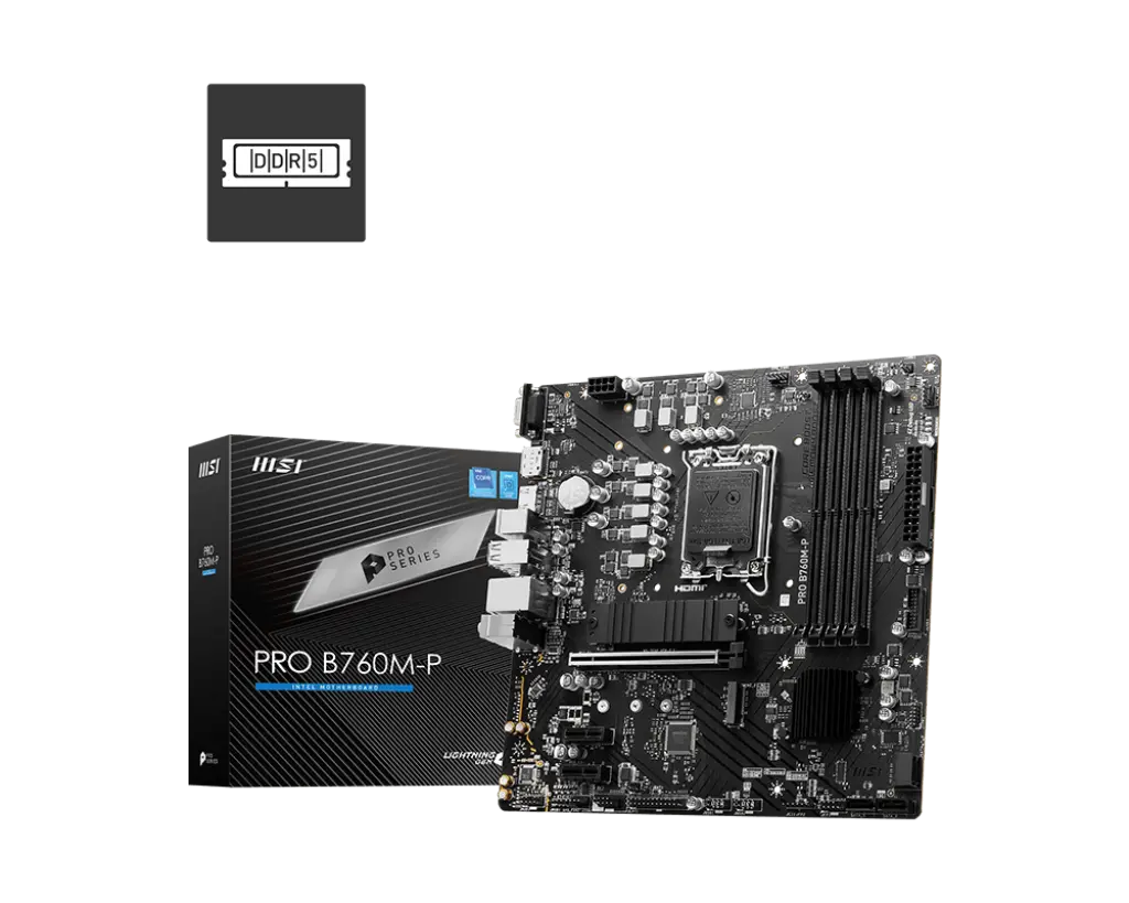 MSI 1700 B760M-P PRO - DDR5/2xM.2/DP/HDMI/VGA/µATX