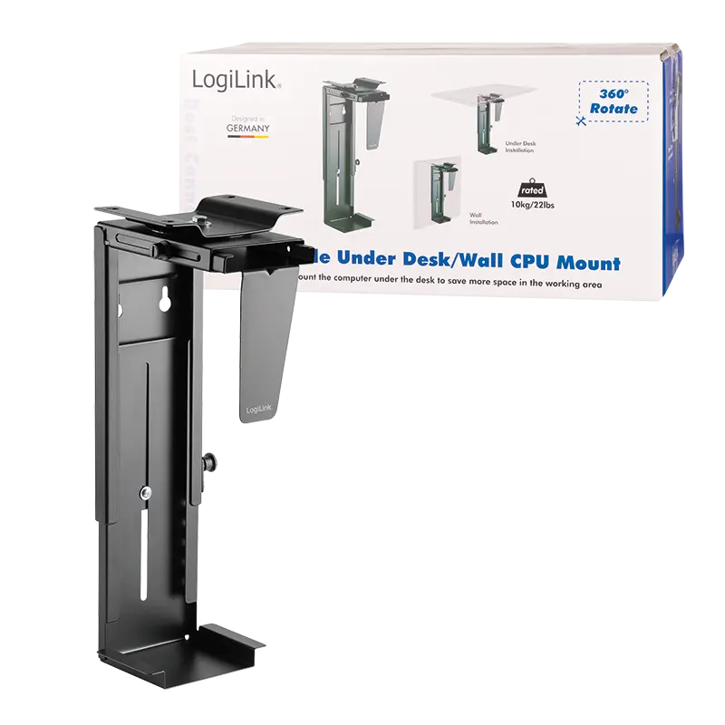 LogiLink Pc-houder, ondertafel- of wandmontage - Afbeelding 5