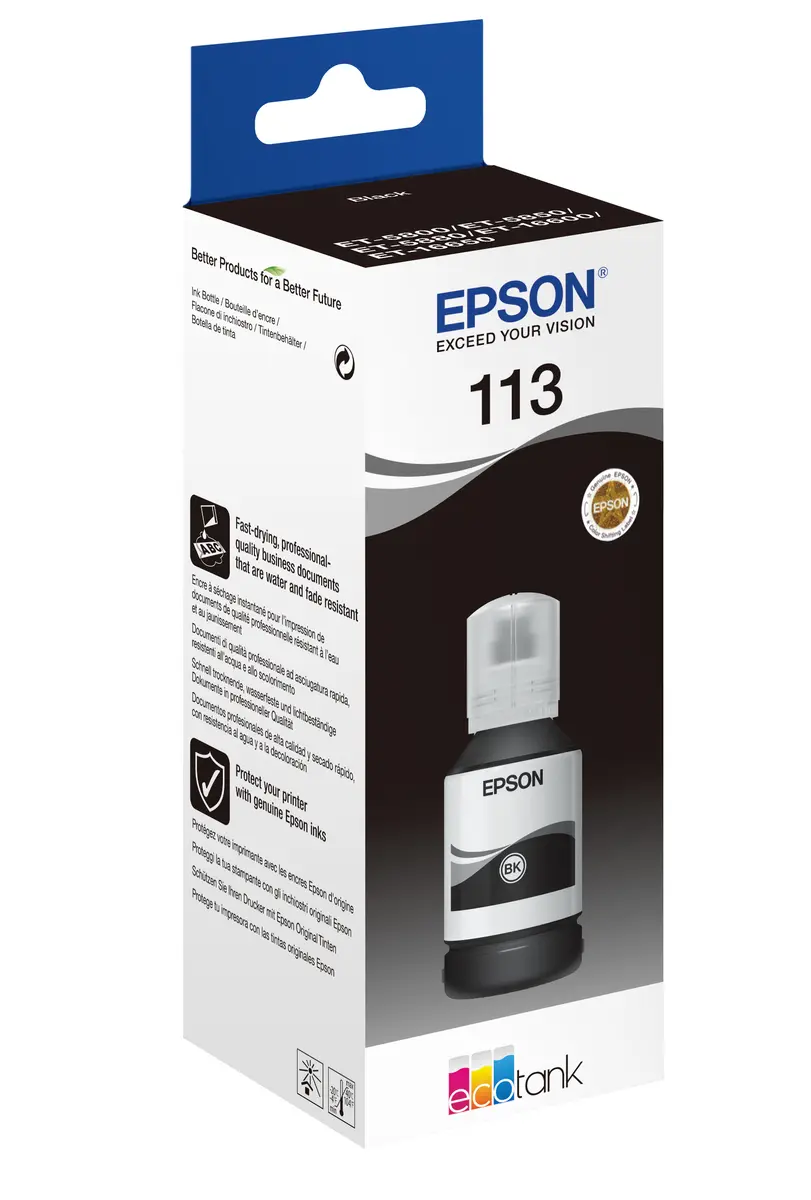 Epson 113 EcoTank Inktfles Zwart 127,0ml (Origineel) - Afbeelding 2