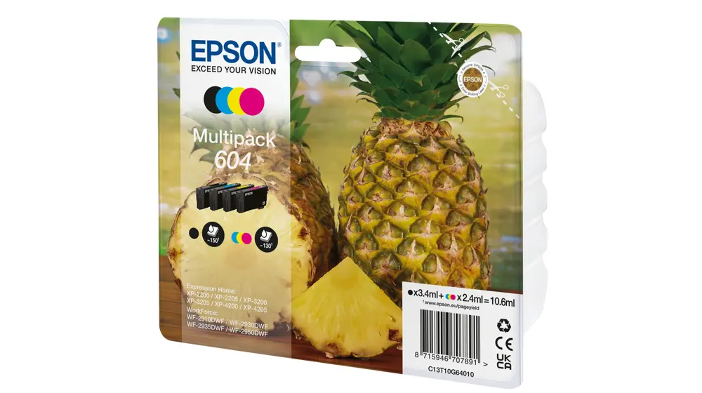 Epson 604 Multipack Z/C/M/G 10,6ml (Origineel) pineapple - Afbeelding 2
