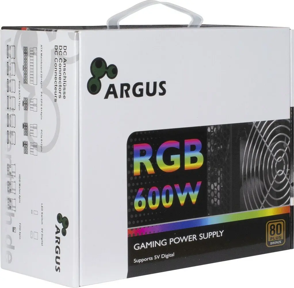 Argus RGB-600 II Bronze 600W ATX - Afbeelding 2