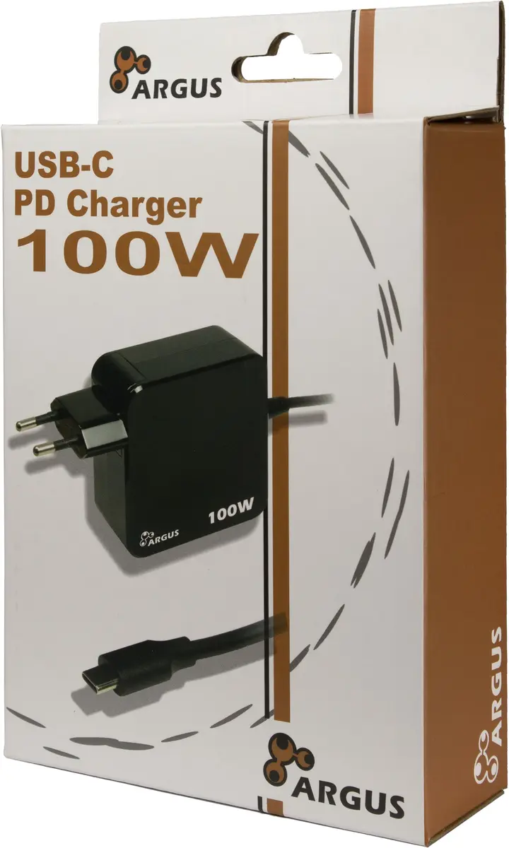 Lader 230V 1xUSB-C 100W Argus PD-2100 Zwart - Afbeelding 2