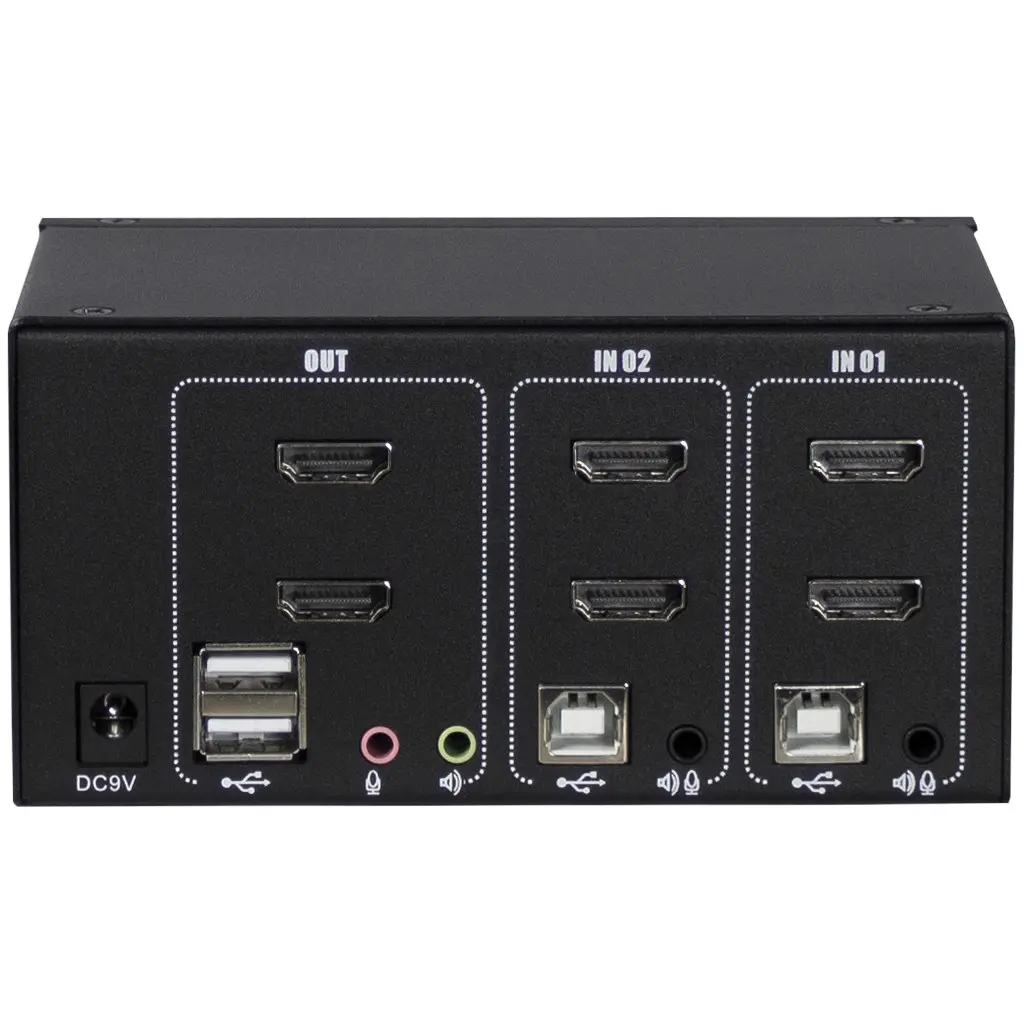KVM Switch Argus AS-22HA 4xHDMI/2x3,5mm/2xUSB - Afbeelding 2