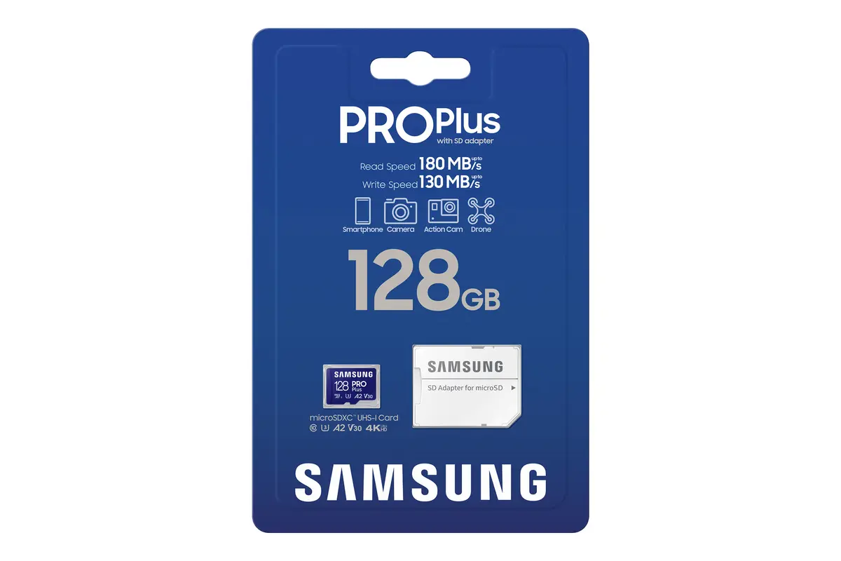SDXC Card Micro 128GB Samsung UHS-I U3 PRO Plus - Afbeelding 8
