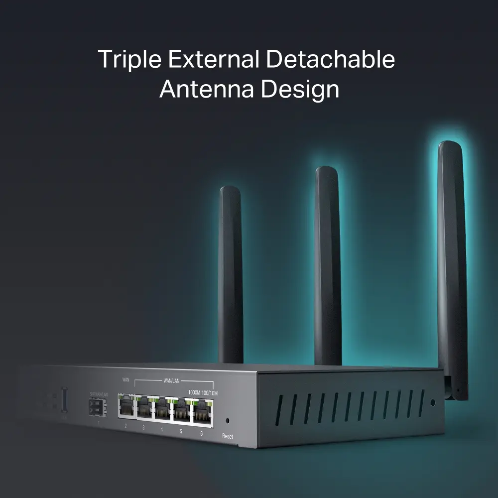VPN AX3000 WiFi6 Mesh-7Port 2.5Gbps Omada TP-Link - Afbeelding 9