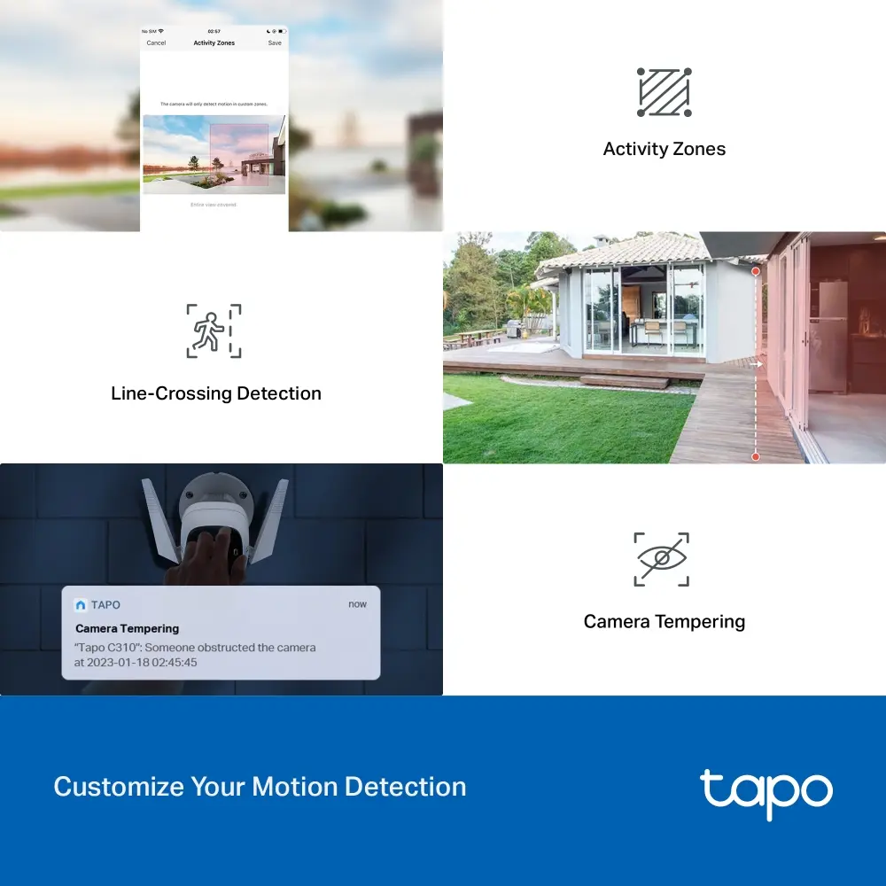 TP-Link TAPO C310P2 WiFi/3MP/2-Way Audio/IR -2 stu - Afbeelding 7