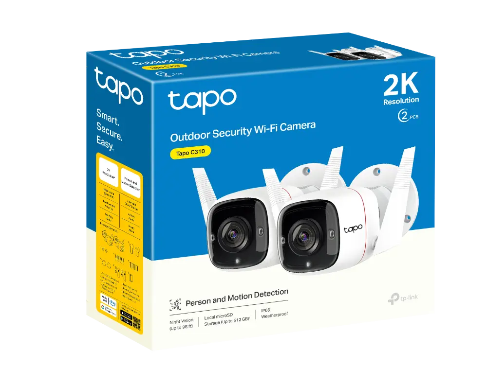 TP-Link TAPO C310P2 WiFi/3MP/2-Way Audio/IR -2 stu - Afbeelding 8