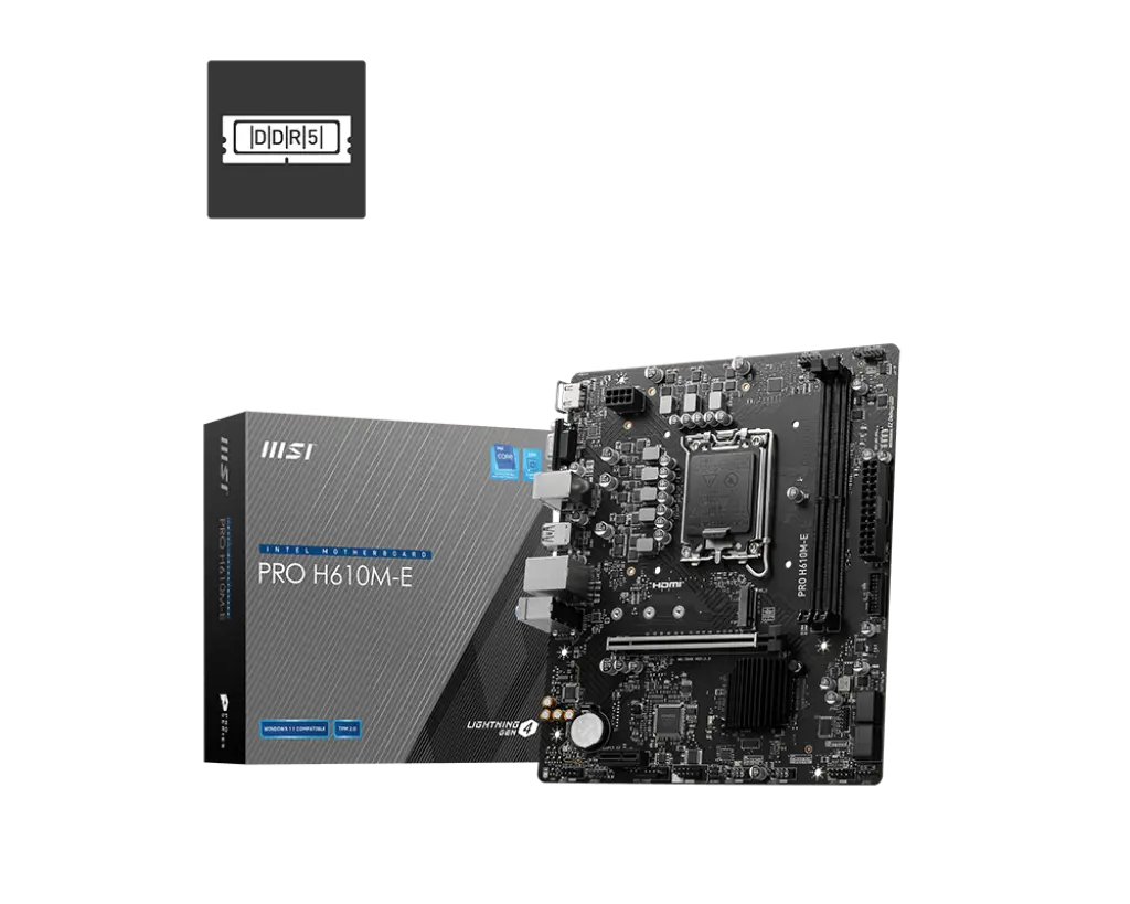 MSI 1700 H610M-E PRO - DDR5/M.2/HDMI/VGA/µATX - Afbeelding 4